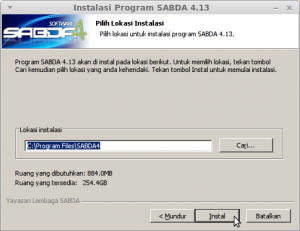 Klik Install