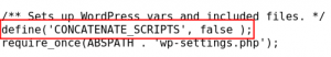 wp-config > Edit code