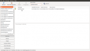 Sqlitebrowser di Synaptic Package Manager