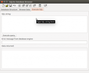 Tampilan SQLite Database Browser